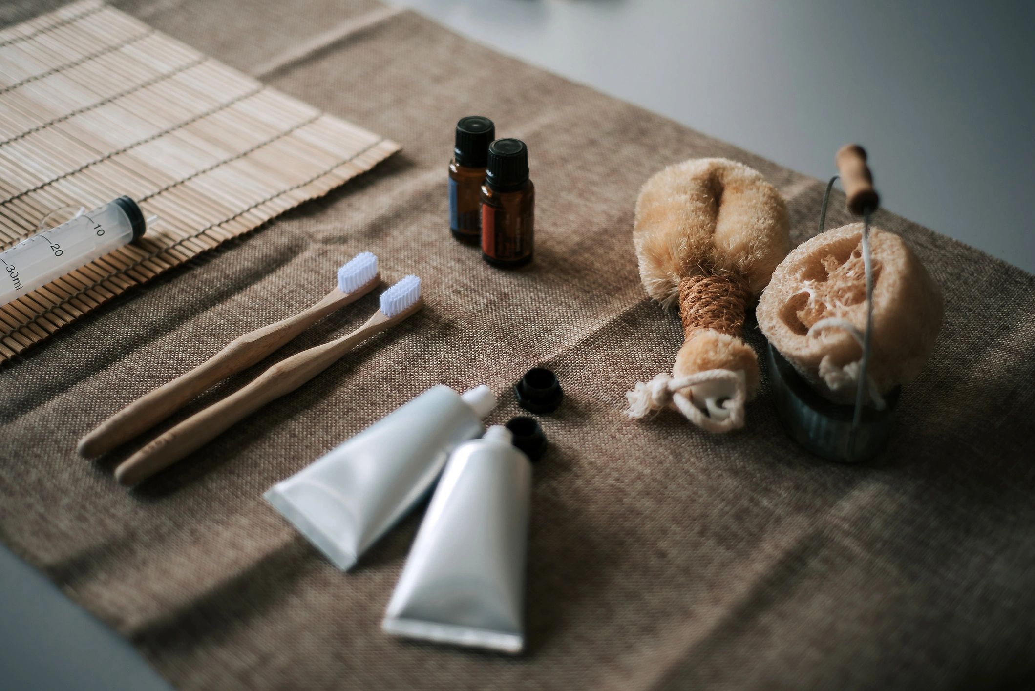 Zero-waste items on a table